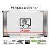 PANTALLA LED TÁCTIL DE 14" PARA PORTÁTIL N140HCN-EA1 REV.C7 FHD 40 PINES 315MM