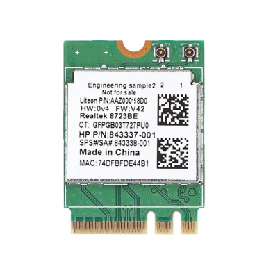 TARJETA WIFI 802.11B/G/N + BLUETOOTH 4.0 PARA PORTÁTILES DELL ACER ASUS TOSHIBA RTL8723BE