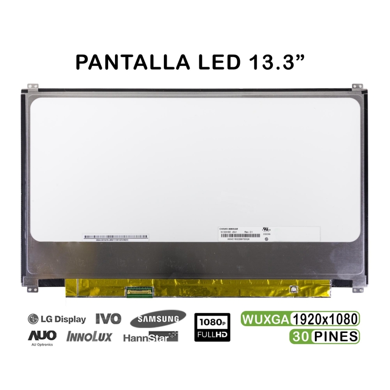 ECRÃ LED DE 13.3" PARA PORTATIL ASUS ZENBOOK UX32VD FHD 30 PINES