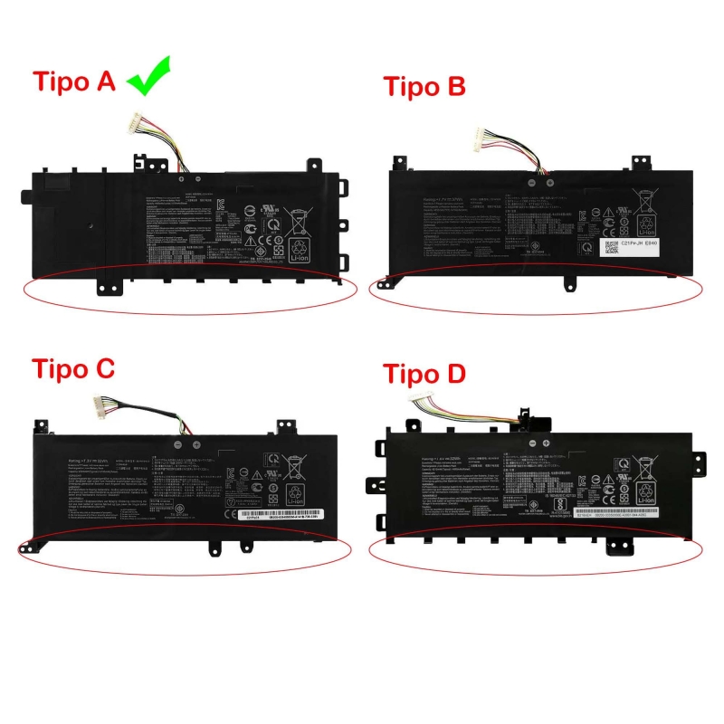 BATERIA PARA PORTÁTIL ASUS VIVOBOOK F412DA F412FA F412UA B21N1818 7.6V