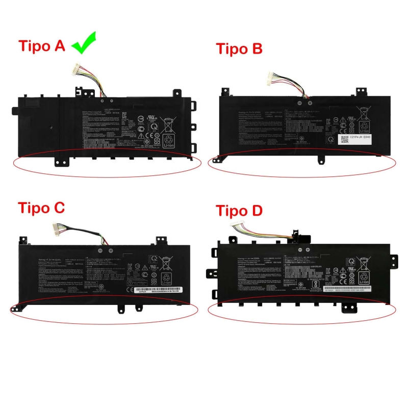 Batteria per portatile Asus VivoBook F412DA | B21N18187,6 V
