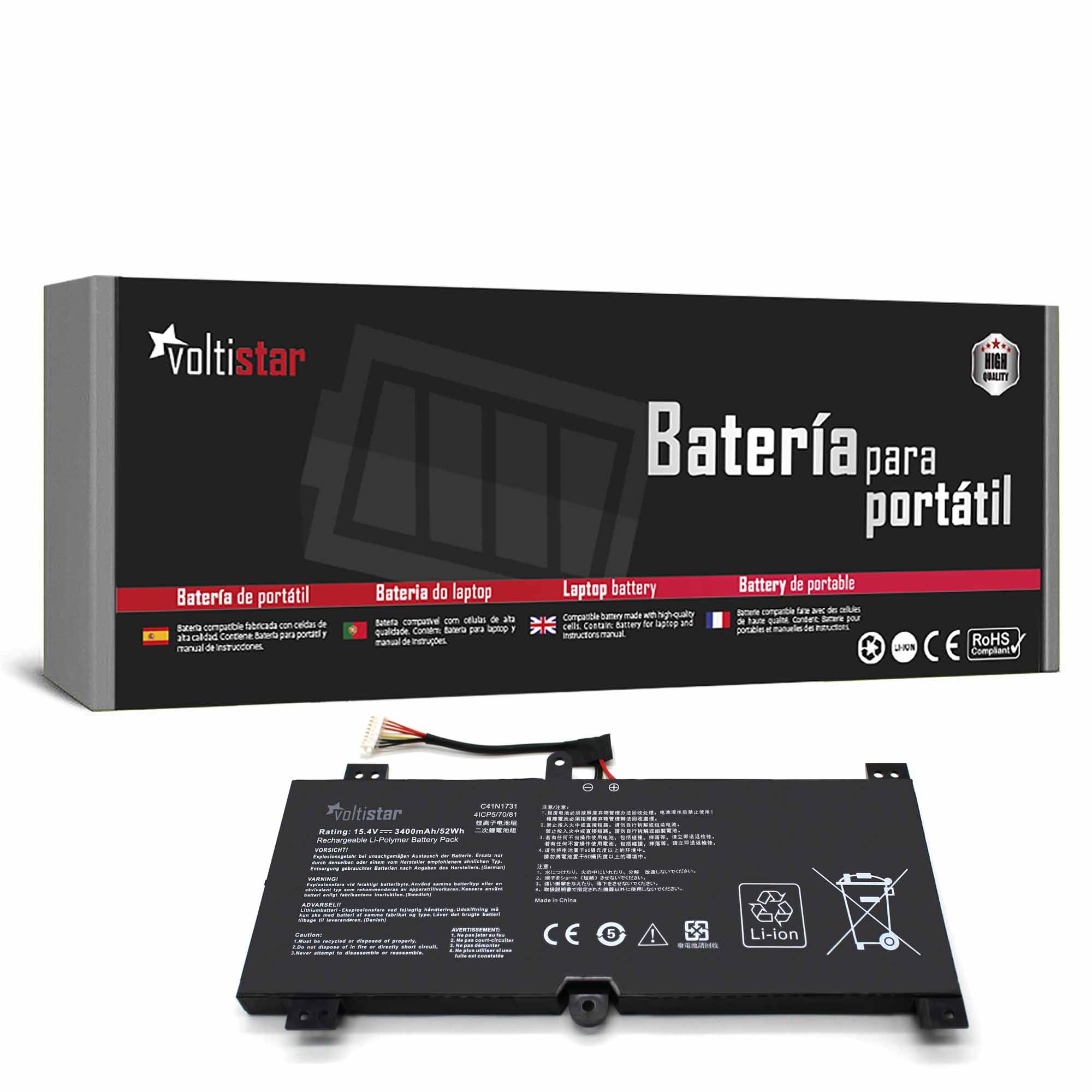 Bateria para Portátil ASUS ROG STRIX GL504G GL504GM GL504GS C41N1731