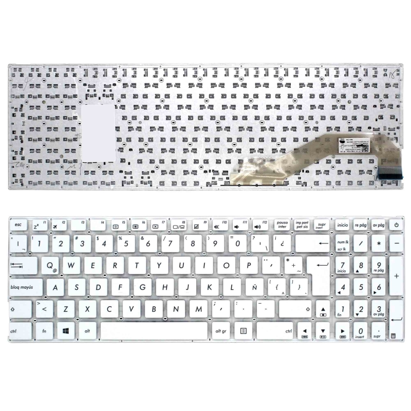 TECLADO PARA PORTATIL ASUS F541 F541S F541SA F541SC F541U F541UA BRANCO LATINO