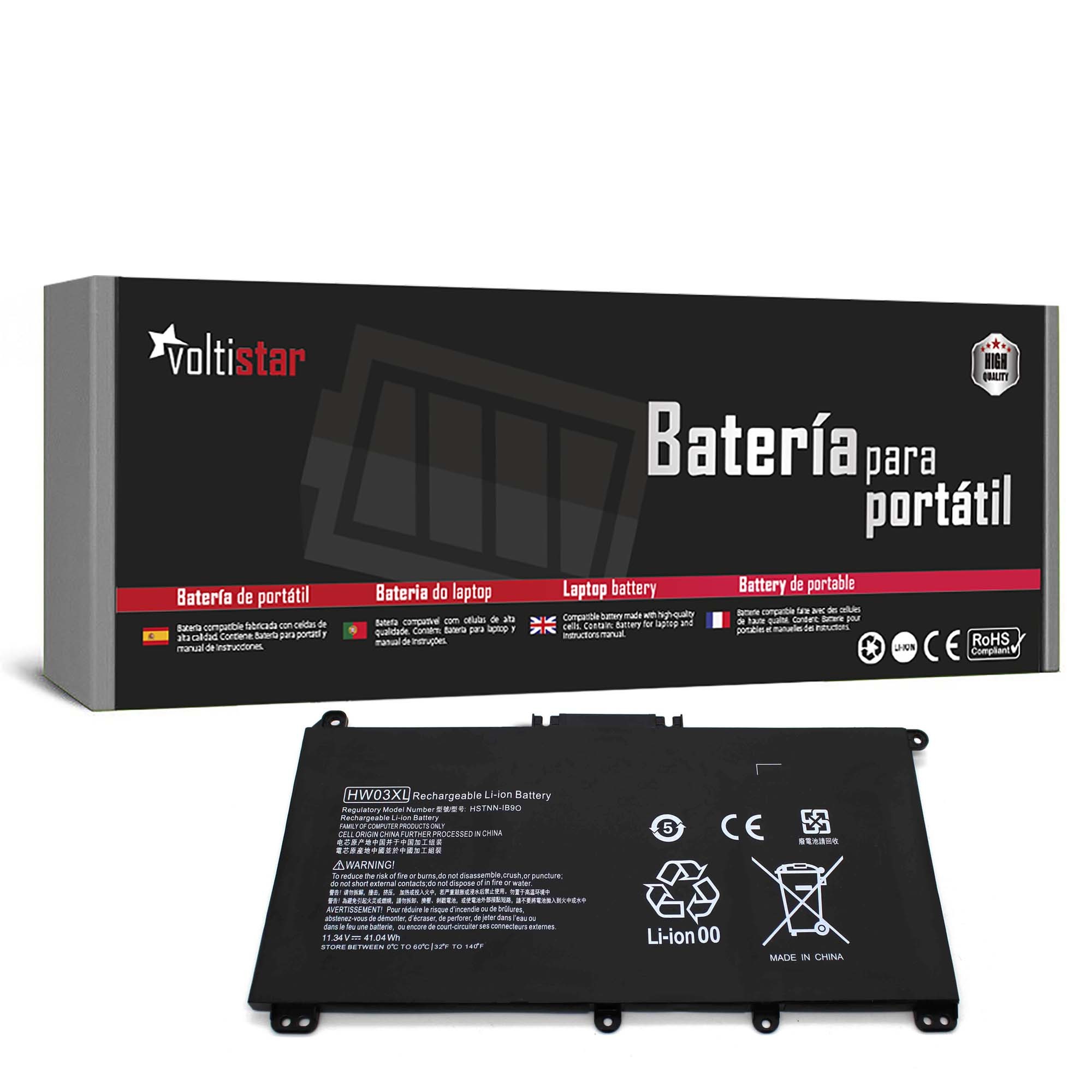 Bateria para Portátil HP HW03XL L96887-1D1 L96887-421 L96887-AC1 11.34V