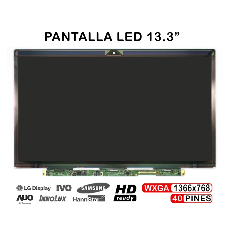 ECRÃ LED DE 13.3" PARA PORTATIL LP133WH4-TJA1 1366X768 40 PINES