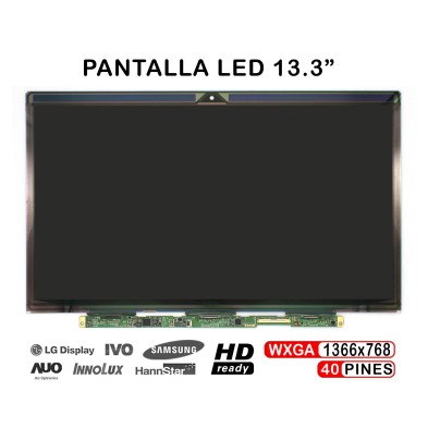 PANTALLA LED DE 13.3" PARA PORTÁTIL LP133WH4-TJA1 1366X768 40 PINES