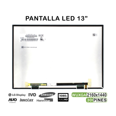 PANTALLA LED DE 13" PARA PORTÁTIL P130ZFA-BA1 2160X1440 30 PINES