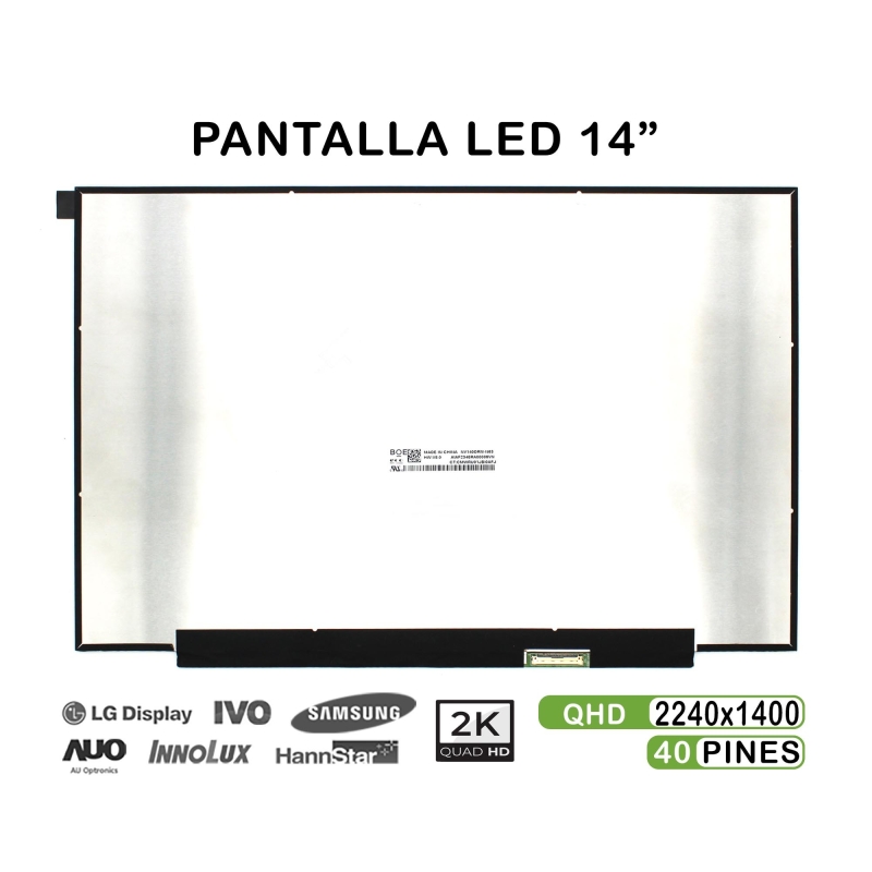 Acquistare schermo LED da 14" per laptop NV140DRM-N63 2K 40 Pin