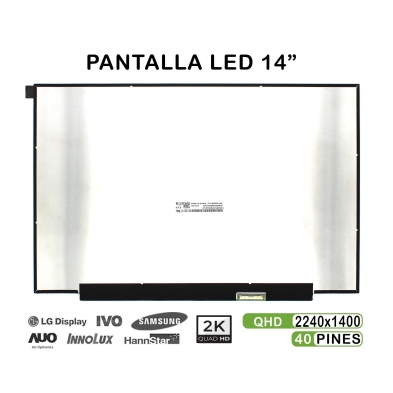 Acquistare schermo LED da 14" per laptop NV140DRM-N63 2K 40 Pin