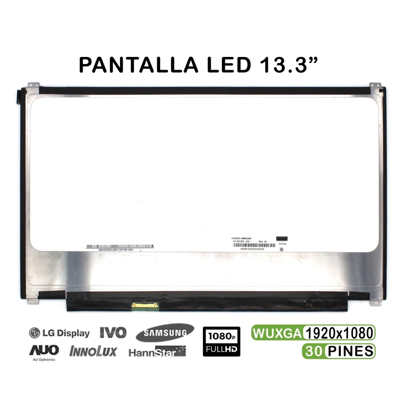 ECRÃ LED DE 13.3" PARA PORTATIL N133HSE-EA1 REV.B1 30 PINES