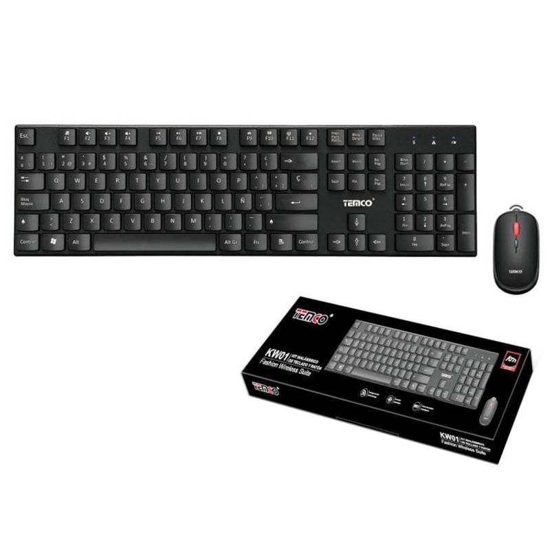 KIT INALÁMBRICO DE TECLADO Y RATÓN EN NEGRO
