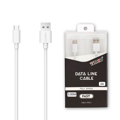 CABLE USB-C 5V 2A 3M EN BLANCO