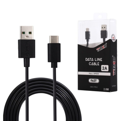 CABLE USB-C 5V 2A 2M EN NEGRO