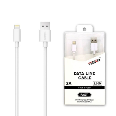 CABLE USB A LIGHTNING 2A 2M BLANCO