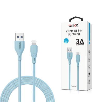 CABLE USB A LIGHTNING 3A 1M AZUL