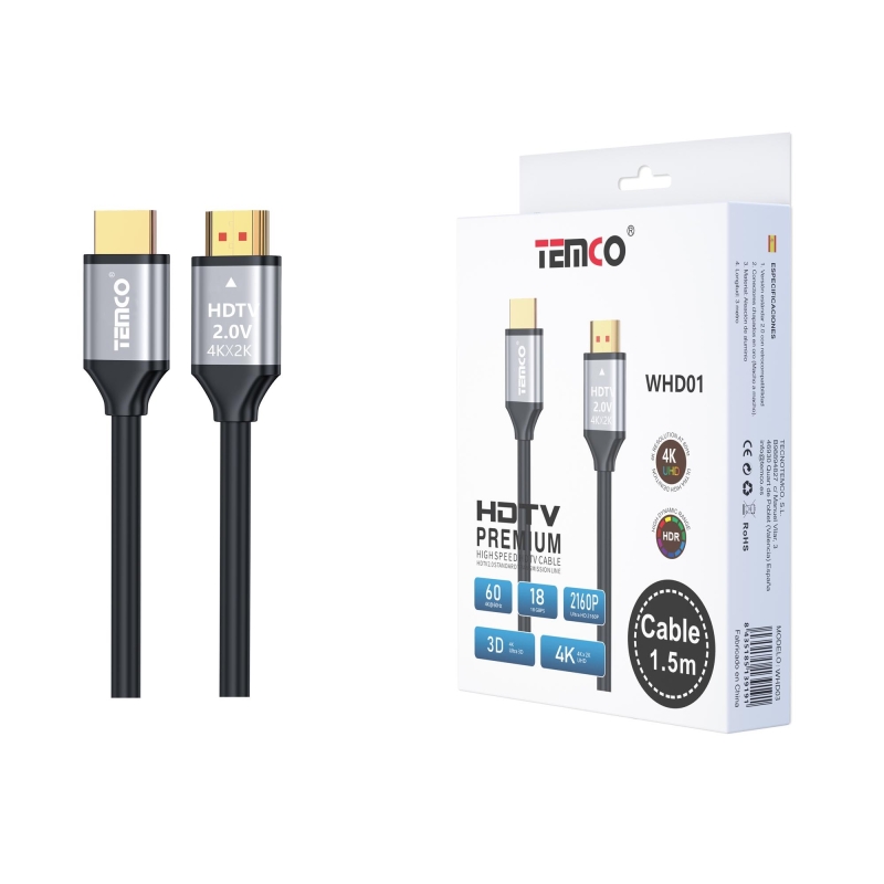 CABLE HDMI 2.0 4K 60HZ 1.5M