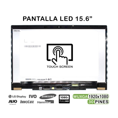 PANTALLA LED TÁCTIL DE 15.6" PARA PORTÁTIL HP ENVY X360 15-CN 15-CP SERIES CON MARCO