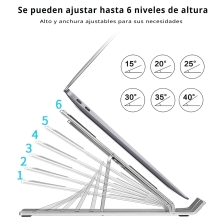 Acquista Supporto per laptop in alluminio con 6 livelli di regolazione