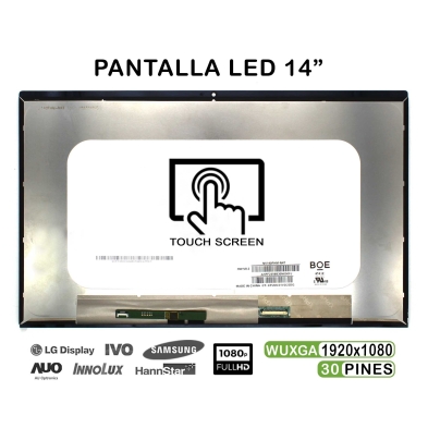 PANTALLA LED TÁCTIL DE 14" PARA PORTÁTIL LENOVO FLEX 5-14 AREO1 NV140FHM-N4U FHD CON MARCO