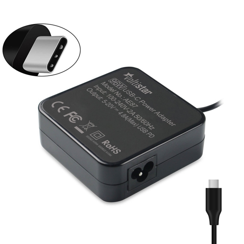 CARREGADOR PARA PORTÁTIL APPLE MACBOOK AIR PRO IPAD USB-C 96W PRETO