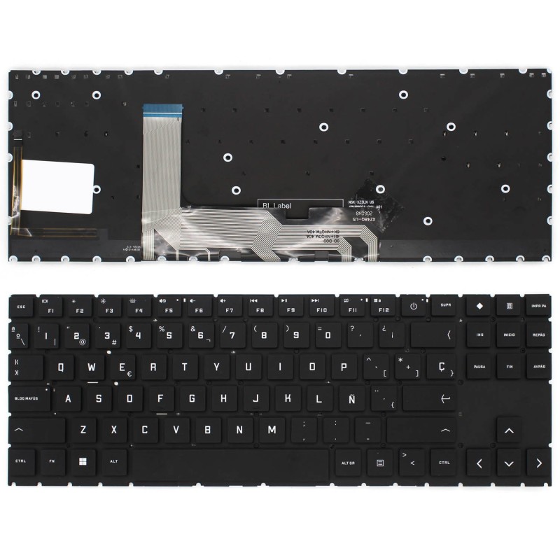 TASTIERA PORTATILE SERIE HP OMEN 15-EK 15-EC 15-EN 16-B V193446CS1 NERA