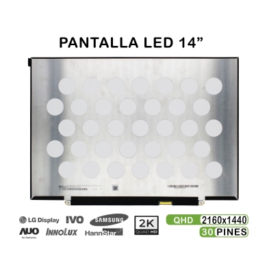PANTALLA LED DE 14" PARA PORTÁTIL P140ZKA-BZ1 30 PINES 2K