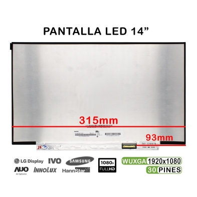 PANTALLA LED DE 14" PARA PORTÁTIL N140HCE-EN2 REV.C4 FHD 30 PINES