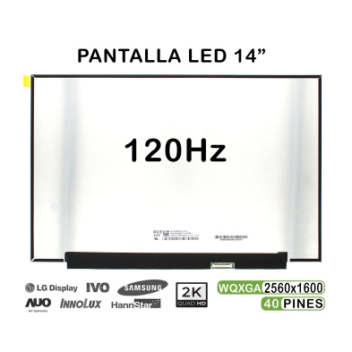 SCHERMO LED 14" PER COMPUTER PORTATILE NE140QDM-NX1 120HZ 40 PINI QHD