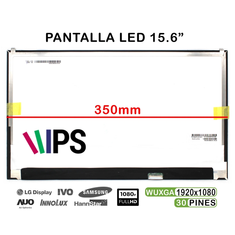 PANTALLA LED DE 15.6" PARA PORTÁTIL LP156WF9-SPN1 IPS FHD 30 PINES