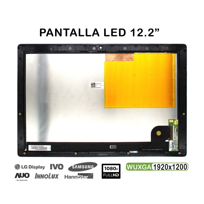 PANTALLA LED DE 12.2" PARA PORTÁTIL LENOVO IDEAPAD MIIX 520-12IKB 5D10P92347 CON MARCO