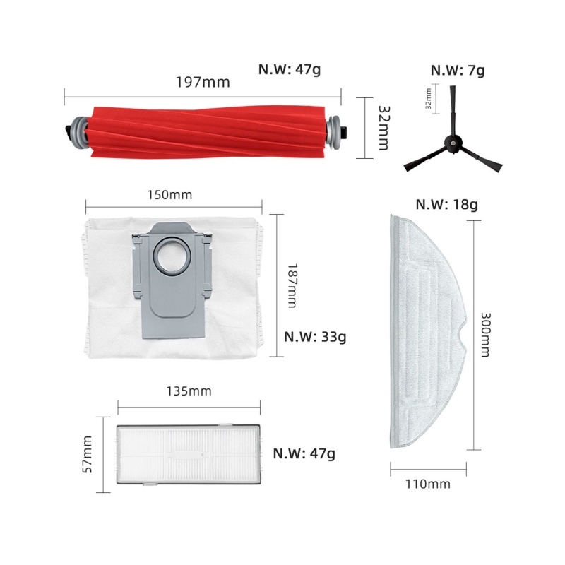 Roborock S7 Max Ultra Kit de Recambios
