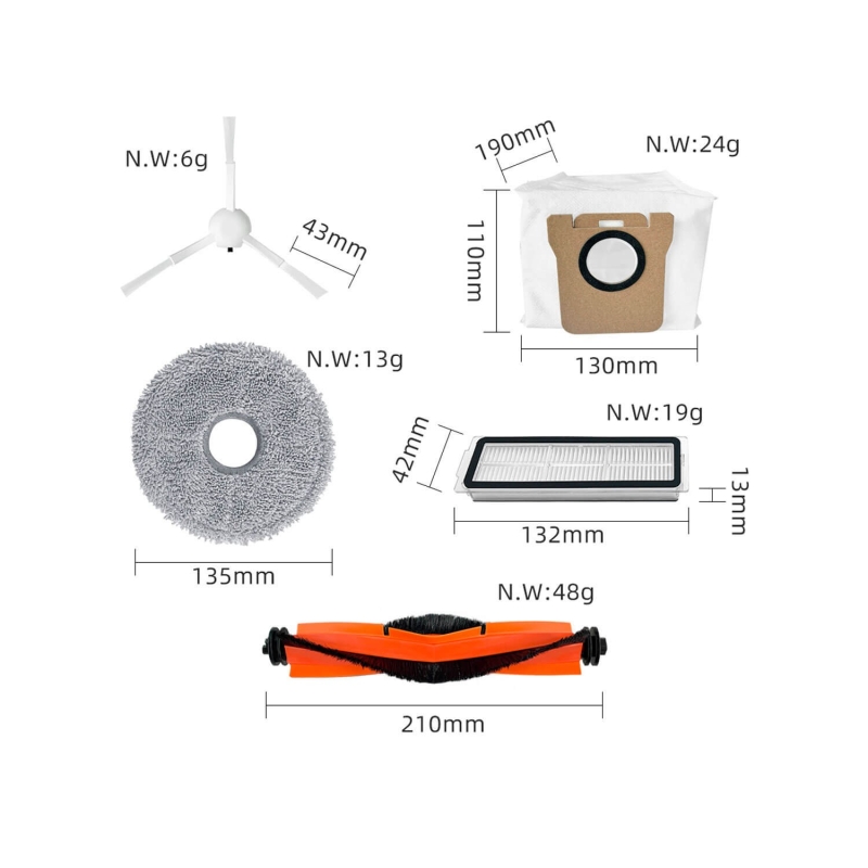Xiaomi Robot Vacuum X10+/X10 Plus B101GL Kit de Recambios