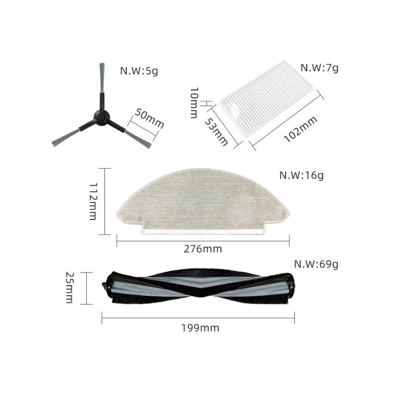 Viomi Alpha 2 Pro/V5 Pro/V5 Kit de Recambios