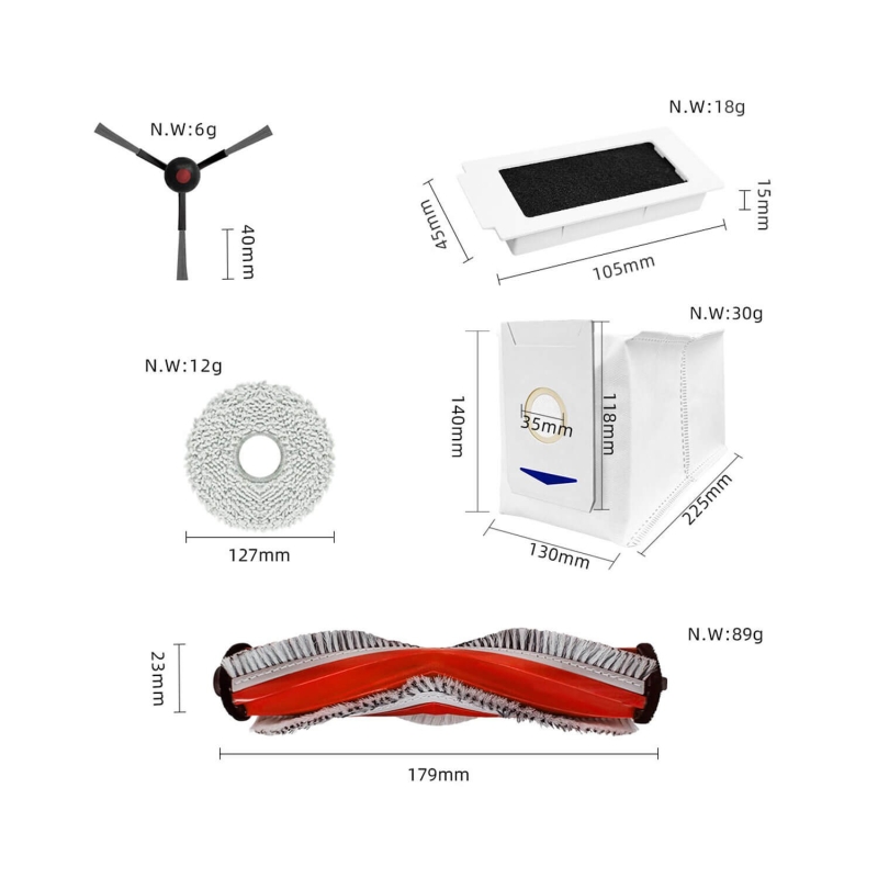 Yeedi M12 Pro Plus Kit de Recambios