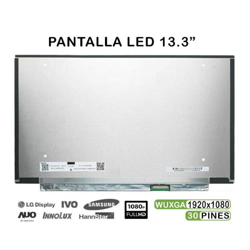 PANTALLA LED DE 13.3" PARA PORTÁTIL NV133FHM-N52 NV133FHM-N54