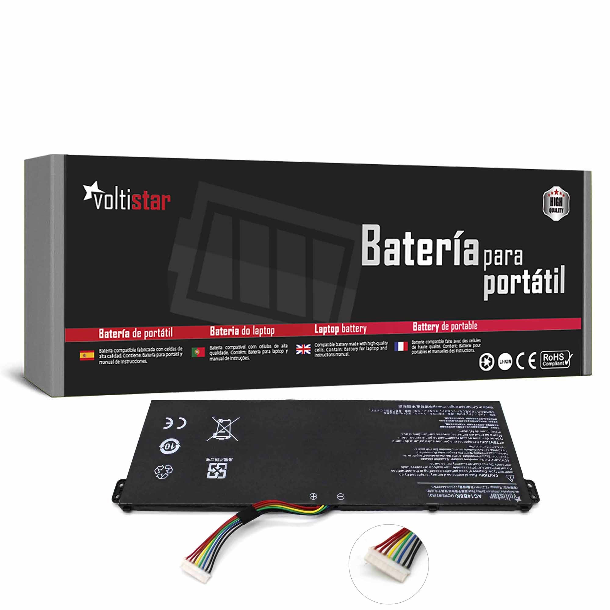 Bateria ACER ASPIRE V3-371 AC14B13J AC14B18J AC14B18K 11.4V 3600MAH