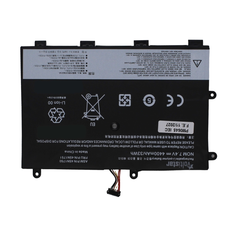 BATERÍA PARA PORTÁTIL LENOVO 45N1750 45N1748 45N1749 45N1751 7,4V 4300mAh