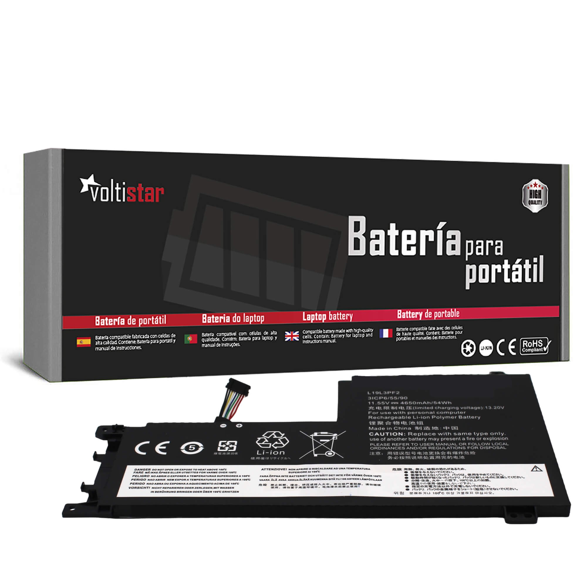 Bateria LENOVO IDEAPAD 5 15IAL7 (82SF) L19D3PF3 L19M3PF6 TIPO A