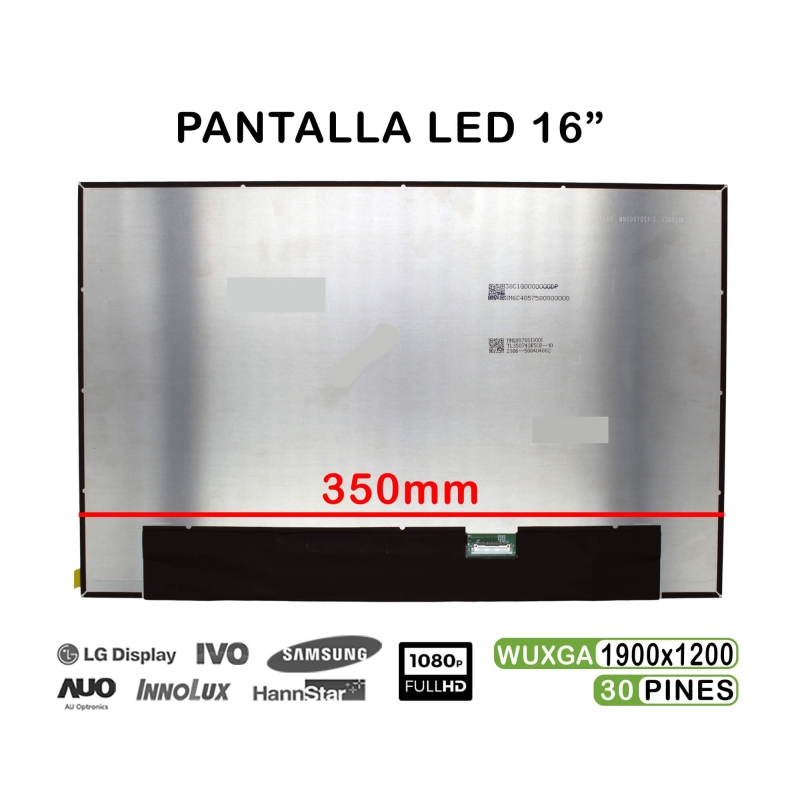 PANTALLA LED DE 16" PARA PORTÁTIL MNG007QS1-3 30 PINES