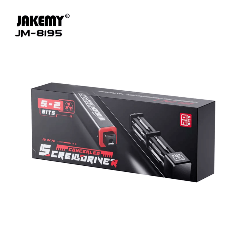 KIT DE DESTORNILLADOR CON 20 PUNTAS DE ALTA CALIDAD JAKEMY JM-8195