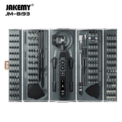 JUEGO DE DESTORNILLADORES ELÉCTRICOS 180 EN 1 JAKEMY JM-8193