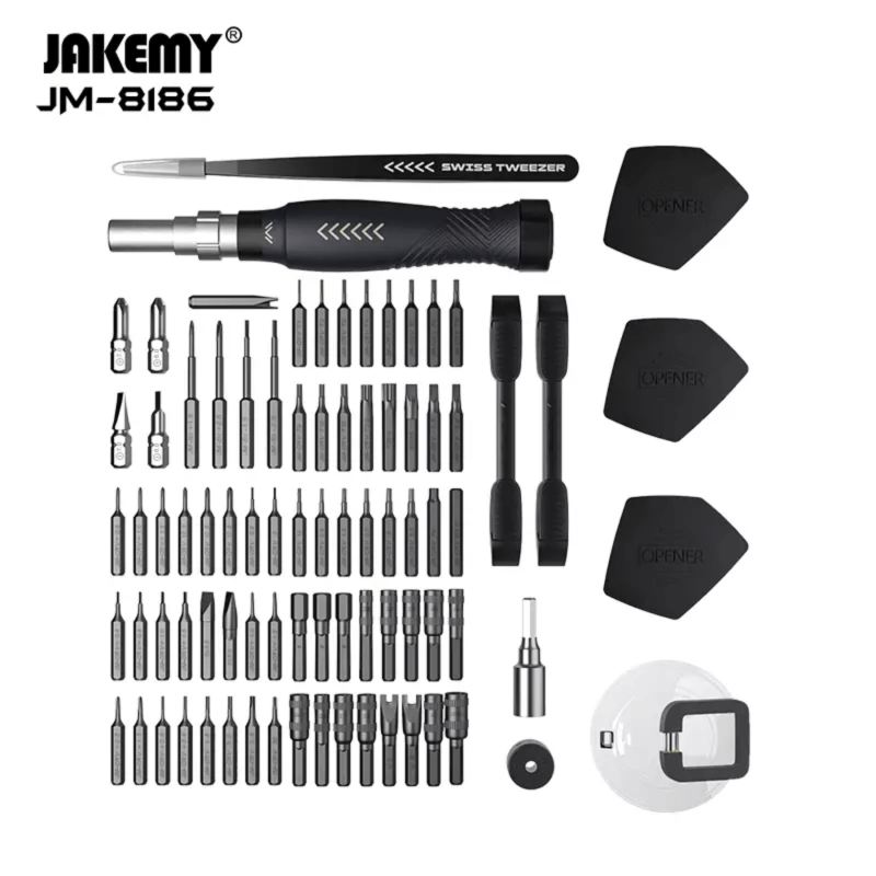 JOGO DE CHAVES DE FENDA MAGNÉTICAS JAKEMY JM-8186A.