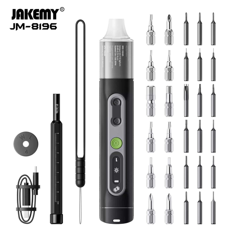 JUEGO DE DESTORNILLADORES ELÉCTRICOS JAKEMY JM-8196