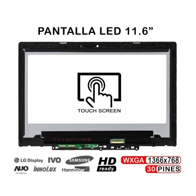 PANTALLA LED TÁCTIL CON MARCO DE 11.6" PARA PORTÁTIL LENOVO WINBOOK 300E 2ND GEN 5D10T45069 REACONDICIONADA