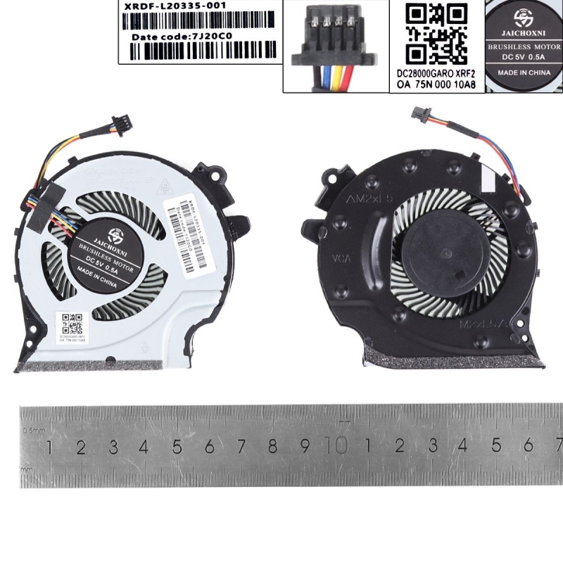 Ventilador GPU para portátil HP Pavilion 15-CX 15-CX0060TX TPN-C133
