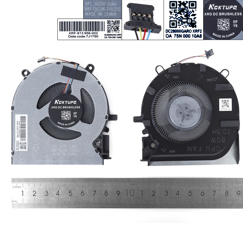 Ventilador para portátil HP 16-D/E TPN-Q263 Q264 M75721 M75723 80W