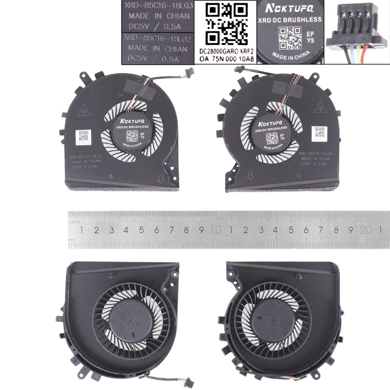 Ventola per portatile HP TPN-C141 15-DK. 