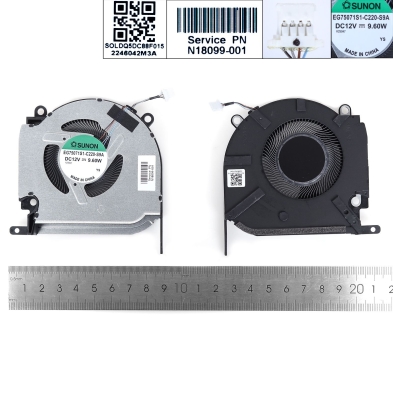 Ventilateur CPU pour portable HP Omen 16-K 16-N 8 Pro 12V 3060/70