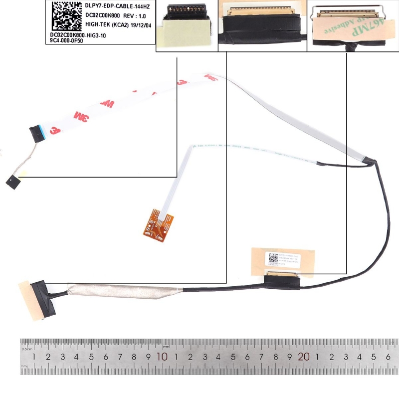 Cabo flexível para portatil Lenovo Y730-15 Y730-15iCH | DC02C00K800 40 pinos