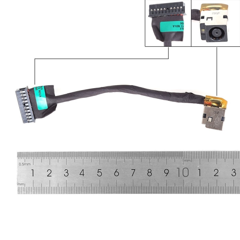 Jack/cavo CC Jack di alimentazione CC compatibile con HP Omen TPN-C144 17-CB...